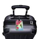 Mrmian Flower Bird Hummingbird Luggage Tag For Baggage Suitcase Bag Leather 1 Piece