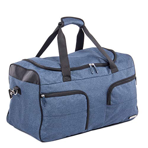 Shop Bugatti Ryan Duffle Bag, Polyester, Blue Luggage Factory