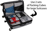 Packing Cubes - 4 pc Set Luggage Organizer - Bonus Shoe Bag Included - By Bingonia Travel