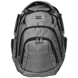 Kenneth Cole Reaction Pack of All Trades 1680d Polyester Double Gusset 17.0” Laptop Backpack, Charcoal