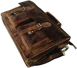 Cuero Retro Buffalo Hunter Leather Laptop Messenger Bag Office Briefcase College Bag (18 inch)