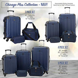 Travelers Club Sky+ Luggage Set, Navy Blue, 3 Piece