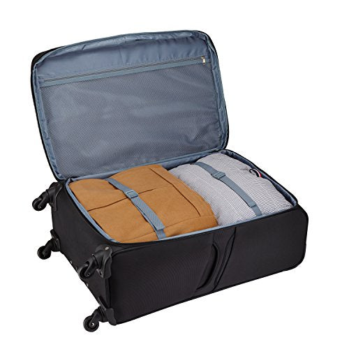 Travelers Club Luggage Monterey 3Piece Softside Luggage Set, Black