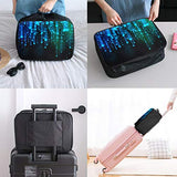 Travel Lightweight Waterproof Foldable Storage Carry Luggage Duffle Tote Bag - Black And Blue