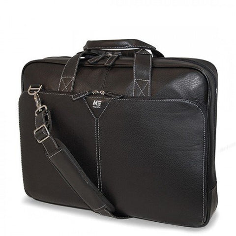 Mobile Edge Deluxe Leather Briefcase- 16-Inch Pc/17-Inch Macbook Pro