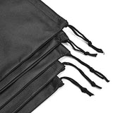 8 pcs Shoe bags for Travel Storage Dust-Proof Drawstring with Window (Black)