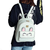 ABage Backpack Purse Set of 4 Pieces School Daypack Handbag Shoulder Bags, Beige