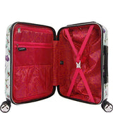 BEBE Women's Alexandra 21" Hardside Carry-on Spinner, White Floral