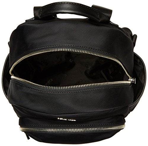 DKNY Women's Soft Breaded Backpack – Classic Casual Handbag, Black/Silver