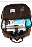 Aidonger Vintage Canvas Mens School Backpack Laptop Backpack (Dark Blue)