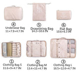 Oee 7 Pcs Luggage Packing Organizers Packing Cubes Set For Travel