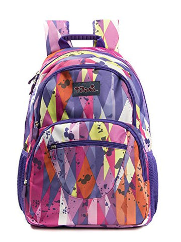 Tilami Backpack Laptop Bag 14 Inch School Bag Children Bookbags Laptop Bag,Colorful Patches