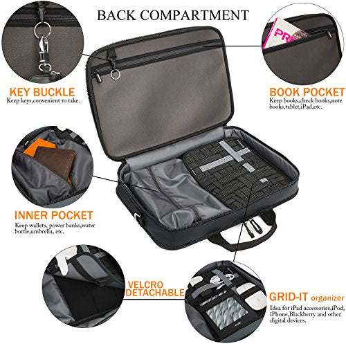 NiceEbag Rugged Armor Laptop Briefcase Messenger Bag with Rainproof ...