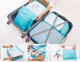 Travel Luggage Organizer Packing Cubes,6 Pcs Travel Essential Bags in Bag, Waterproof Laundry Pouch
