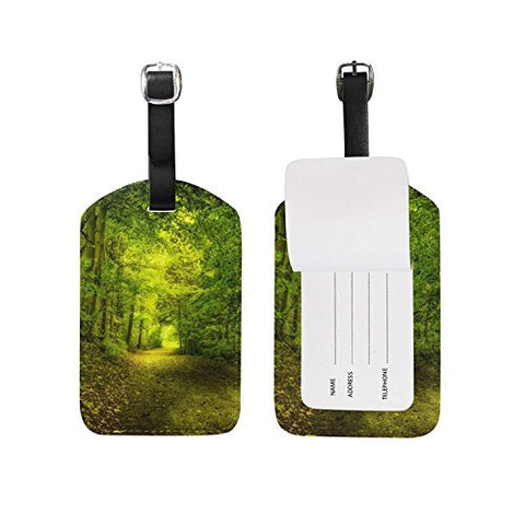 Luggage Tags Nature Green Forest Travel Baggage Tags