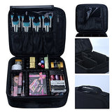 Travelmall Makeup Train Case Professional Portable Makeup Cosmetic Bag Make Up Artist Organizer