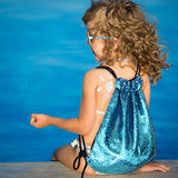 Mhjy Mermaid Bag Sequin Drawstring Backpack Dancing Bag Fashion Dance Bag Sequin Backpack Flip