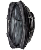 Kenneth Cole New York"Take The Op-Port-unity"Crumpled Leather Double Gusset Top Zip Laptop Brief