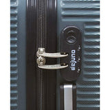 Dejuno Helix 3-Piece Hardside Spinner Luggage Set, Black, One Size