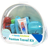 Premium Women's 7-Piece Travel Size Kit includes Twin Blade, Toothbrush, Herbal Essence Hello Hydration Shampoo, Conditioner, Degree Antiperspirant, Toothpaste, Softsoap Body Wash (TSA Compliant)
