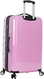 BETSEY JOHNSON Flamingo Strut 26" Hardside Checked Spinner Luggage (Flamingo