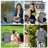 Lunch Backpack, Insulated Cooler Backpack Lunch Box Laptop Backpack with USB Port for Women Men,Water Resistant Leak-proof Lunch Bag Tote for School Work Hiking Beach Picnic Trip Fits 15.6 Inch Laptop