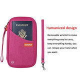 Travel Wallet RFID Blocking Document Organizer Bag, Family Passport Holder