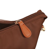 ECOSUSI Women's Nylon Tote Waterproof Crossbody Bags with Black Adjustable Strap