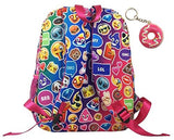 Emoji Funky Pink Large Backpack & Keychain Multi-Pack, Book Bag, School Bag
