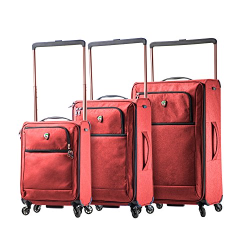 Mia Toro Italy Kitelite Cirro Softside Spinner Luggage 3Pc Set - Red