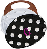 C.R. Gibson Iota Bermuda Handbag Slipcover, Black/White Jumbo Dot, One Size