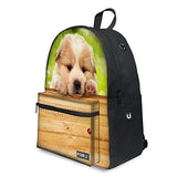 Bigcardesigns Lovely Puppy Printing Student Schoolbag Boys Girls