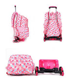 Fanci Geometric Figure Kids Rolling School Backpack Waterproof Nylon Trolley Carry on Luggage