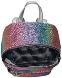 Betsey Johnson Rainbow Glitter Mini Backpack, mutli
