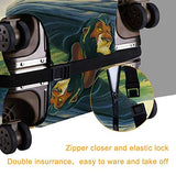 Anime L-ion K-ing Travel Suitcase Protector Luggage Cover Protective Washable With Concealed Zipper Suitable for 18-32 Inch