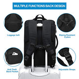 Modoker Briefcase Laptop Backpack, 17.3 Inch Laptop Bag for Men Women, Extra Large Business Travel Carry on Backpack, TSA Friendly, Black