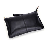 Sealinf Women'S Cowhide Leather Clutch Handbag Small Shoulder Bag Purse (Black)