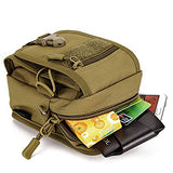 Military Tactical MOLLE Phone Pouch Waist Belt Bag Pack Gear Messenger Shoulder Saddlebag (Black)