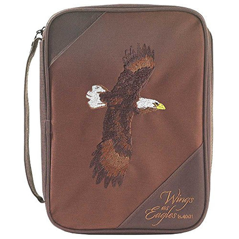 Brown Eagle 8.5 X 10.5 Inch Reinforced Polyester Bible Cover Case With Handle