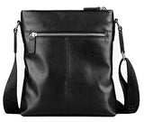 Saierlong New Mens Black Genuine Leather Briefcase Messenger Bags Business Handbags