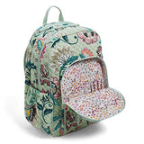 Vera Bradley Iconic Campus Backpack, Signature Cotton, Mint Flowers