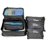 Miami CarryOn Set of 6 Packing Cubes, Luggage Organizer - 3 Cubes + 3 Pouches