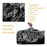 Travel Luggage Cover，Reaper Of Death Skull Flower And Reaper Of De，Washable Elastic Durable , With Concealed Zipper Suitcase Protector Fits For 18-21 Inch -S.