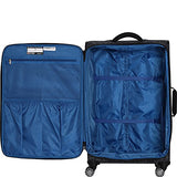 It Luggage 26.8" Stitched Squares 8 Wheel Lightweight Expandable Spinner, Flint Grey