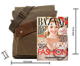 Sechunk Messenger Bags， Vintage Small Canvas Shoulder Crossbody Purse Green