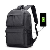 Laptop Backpack, Clothink College School Backpack with USB Charging Port, Lightweight Casual Travel
