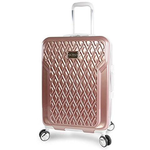 Bebe Women'S Stella 21" Hardside Carry-On Spinner Luggage, Rose Gold