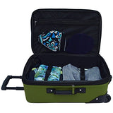 New Rio 2-Piece Carry-On Luggage Set (Green)