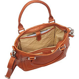 Piel Leather Tablet Shoulder Bag Cross Body, Saddle, One Size