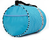 Dance bag - Quilted Zebra Duffle in Aqua/Turquoise